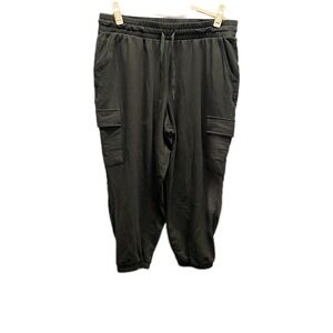 TRU by Torrid Gray Cargo Jogger Sweatpants Drawstring Pockets sz 1